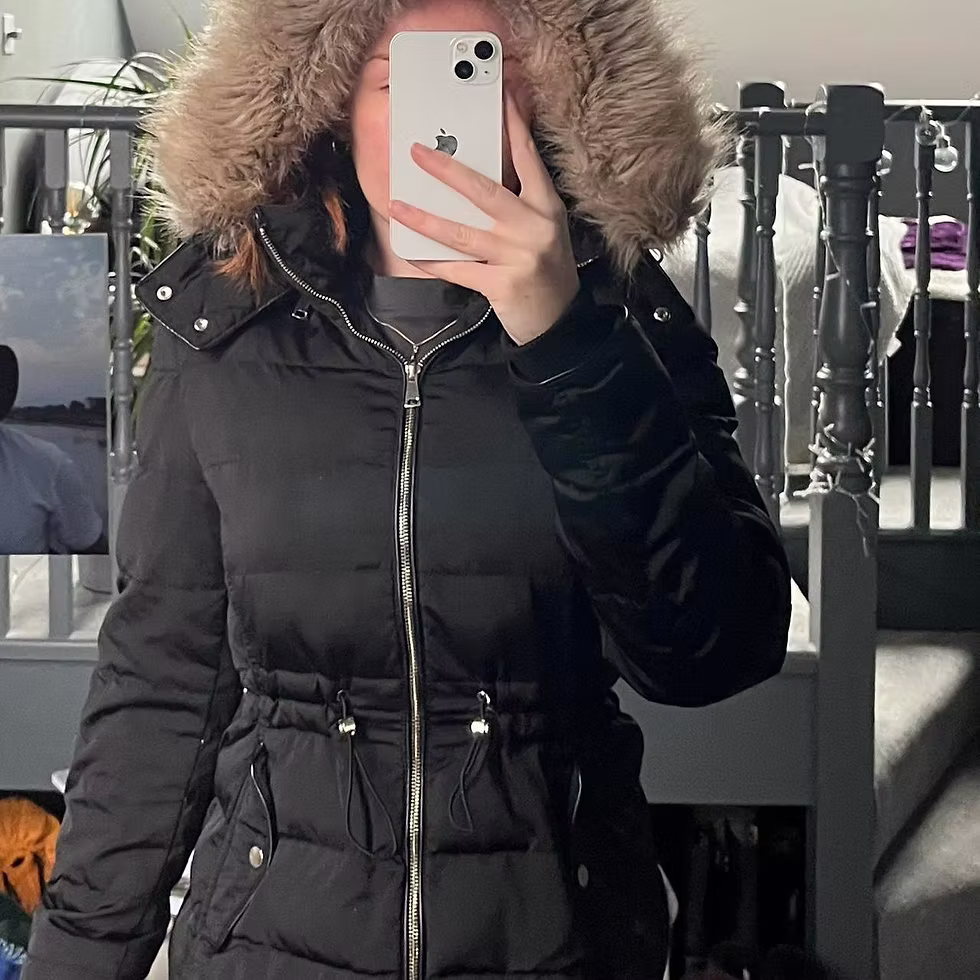 Down Jacket with Fur Hood