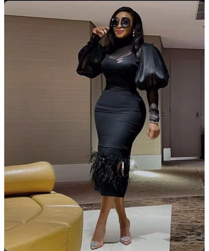 Classic Puff Sleeve Patch  Dress (Work / Funeral / Wedding)